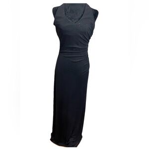 City Triangles Y2K maxi black sparkle juniors dress size medium/6 NYE prom dance